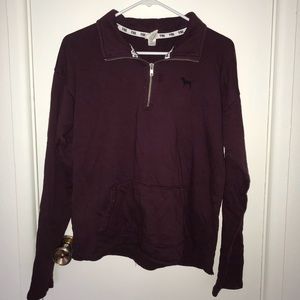 Burgundy Victoria’s Secret Half Zip